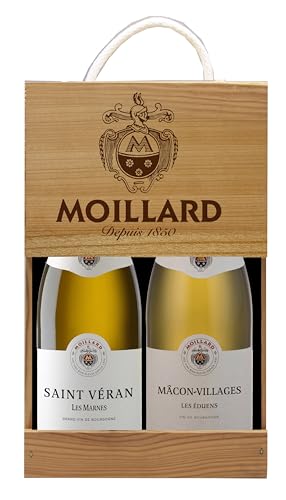 Chardonnay Bourgogne Moillard coffret cadeau prestige 2 bouteilles de vin