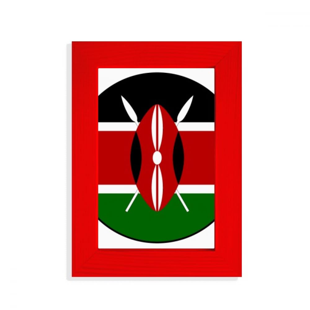 Cadre photo rouge Kenya emblème national décoration Afrique cadre mural rouge