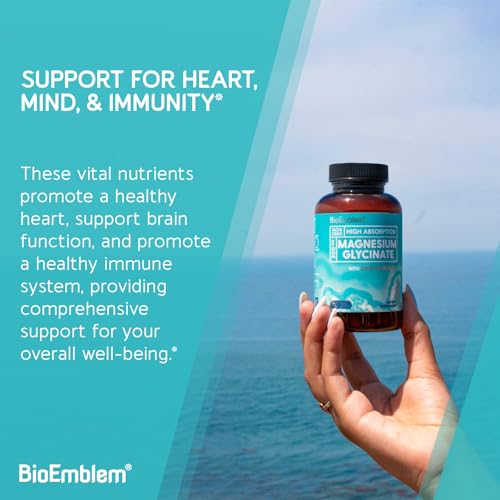 BioEmblem Magnesium Glycinate with Zinc 300mg – 90 Capsules — view 5