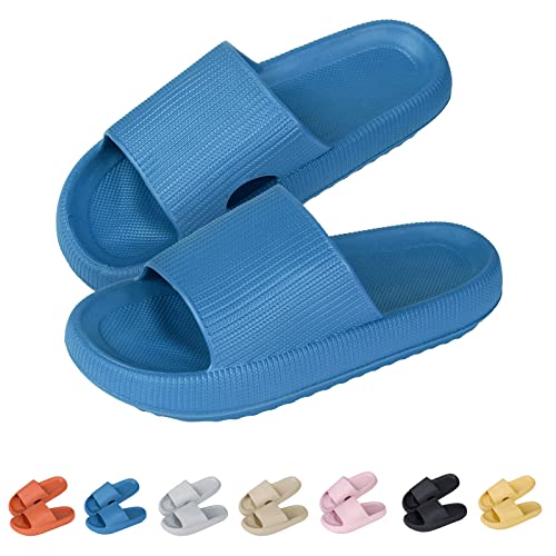 Pillow Slides Slippers for Women Men Cloud Slides Slipper Cloud Ultra-Soft Air Cushion Slides Slipper EVA Non-Slip Open Toe Cushion Slide Sandal Unisex Shower Bath Pool Summer Slide for Indoor Outdoor