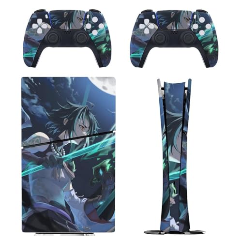 PS5 Slim �f�W�^���� �X�L���V�[�� Genshin Impact ���_ ? PlayStation 5 �ی�X�e�b�J�[ ���^�X�L�� �ی�V�[�� �S�ʕی� ���ʑΉ������ʑΉ� �ϋv�� �w��/��/����/�ق���h�~ ���B�� �C�A�[�� �U�M�ǂ� ��G��ǂ�