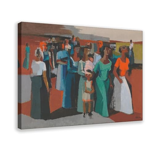 Art poster Charles Henry Alston Oh Freedom impression sur toile Walking People avec cadre