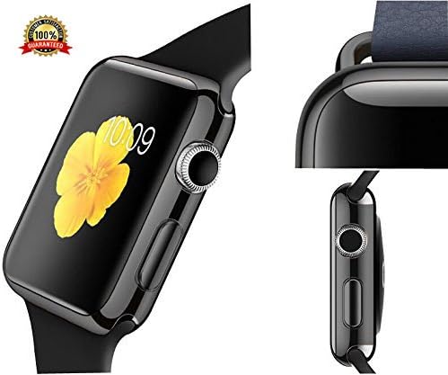 Protective Case for Apple Watch Case 42mm Series 1, Bumper for Apple Watch 42mm Snap on Face Cover Full Coverage Screen Protector of Thin Plated Case PC for iWatch/Sport/Edition 2015 - Black