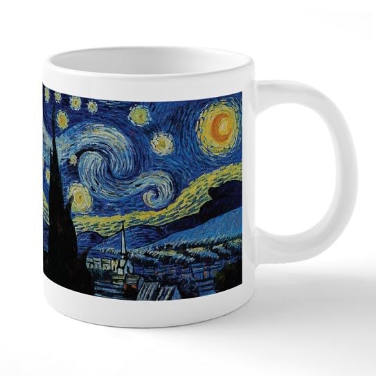Taza de cerámica mega 20 oz Starry Night miniatura 1