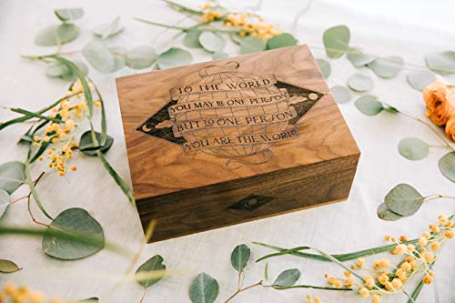 You Are The World Wood Keepsake Box [Personalized Custom Gifts, Anniversary, Wedding, Baby, Memory] #TOP2