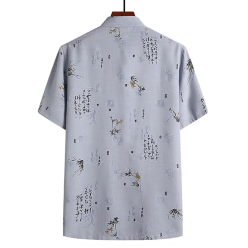 Mens Cotton Sets Chinese Cotton Hemp Suit Grandpa Linen Loose Home Set2