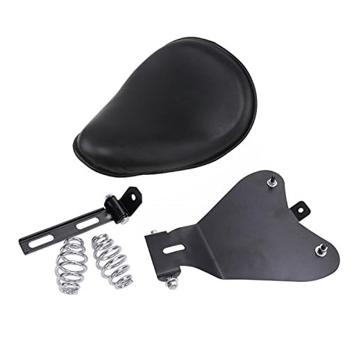 Anzene solo Soporte de asiento Kit de montaje de base de resorte Barril de resorte para Harley Sportster Chopper Bobber Custom Dyna Black