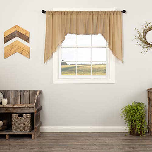 VHC-Brands-Tobacco-Cloth-Fringed-Farmhouse-Decor-Kitchen-Swag-Prairie-Panels-Door-Window-Tier-Set-Curtains-for-Kitchen-Bedroom-Bathroom-Living-Room-Dining-Khaki-Classic-Swag-Set VHC Brands Tobacco Cloth Fringed Farmhouse Decor Kitchen Swag Prairie Panels Door Window Tier Set Curtains for Kitchen Bedroom Bathroom Living Room Dining Khaki Classic Swag Set