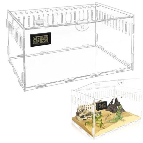 Terrarium Acryl Terrarium 30x20x15cm groß transparent Futterbox für Reptilien Haustier Spinnen Eidechsen Schnecken Käfer Terrarium Acryl Terrarium 30x20x15cm groß transparent Futterbox für Reptilien Haustier Spinnen Eidechsen Schnecken Käfer