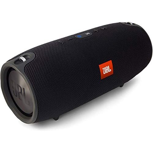 JBL Xtreme Spritzwasserfester Tragbarer Bluetooth Lautsprecher mit 10,000 mAh Akku, Dualem USB-Ladeanschluss und Freisprechfunktion - Schwarz