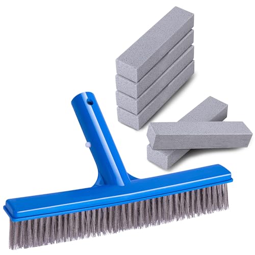 Adnee 7 Pcs Pool Cleaning Kit - Stainless Steel Pool Brush & Pumice St
