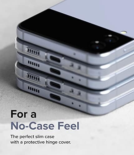 Ringke Slim Case Compatible with Samsung Galaxy Z Flip 4, Premium Thin Transparent Hard PC with Non-Slip Grip Protective Phone Cover for Z Flip4 5G (2022) - Clear