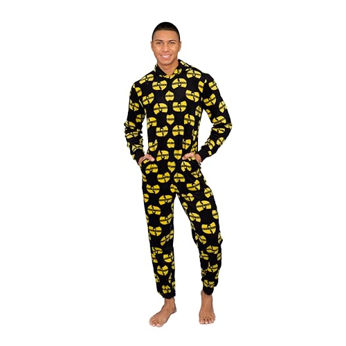 Wu Tang Clan Logo Toss Pajama Union Suit (Adult Medium) Black