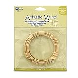 Artistic Wire, 12 Gauge Tarnish Resistant Brass Craft Wire, 25 ft
