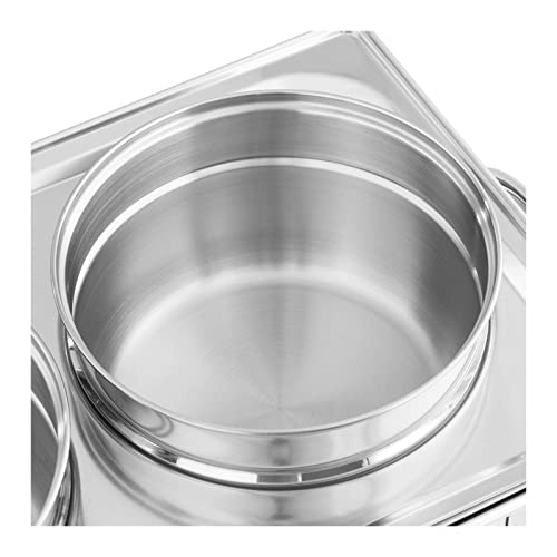 Royal Catering RCCD-RT19_2X4.5L Chafing Dish 2 x GN 1/2 2 x 4,5 L Warmhoudcontainer Rechaud Warmtecontainer - Afbeelding 3