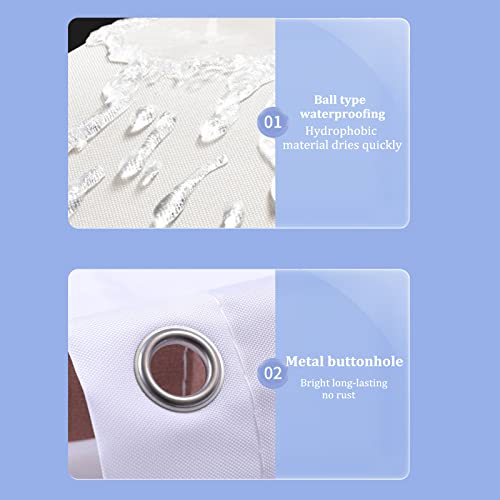 Wankam 4 Pcs Cute Shower Curtain Set Ocean Bath Curtain 72 X 72 Inch Polyester Fabric Waterproof Bathroom Curtain Toilet Mat Lid Rug For Girls Bathroom Wall Decor With 12 Hooks, Black6 #TOP4