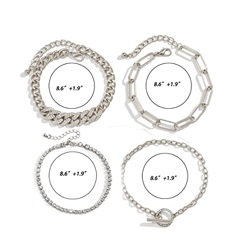 Image of yfstyle Butterfly Ankle Bracelet for Women Rhinestone Anklets Bulk Adjustable Layered Beach Ankle Bracelet Braided Chain Anklet Charm Ankle Bracelet Jewerly Gift