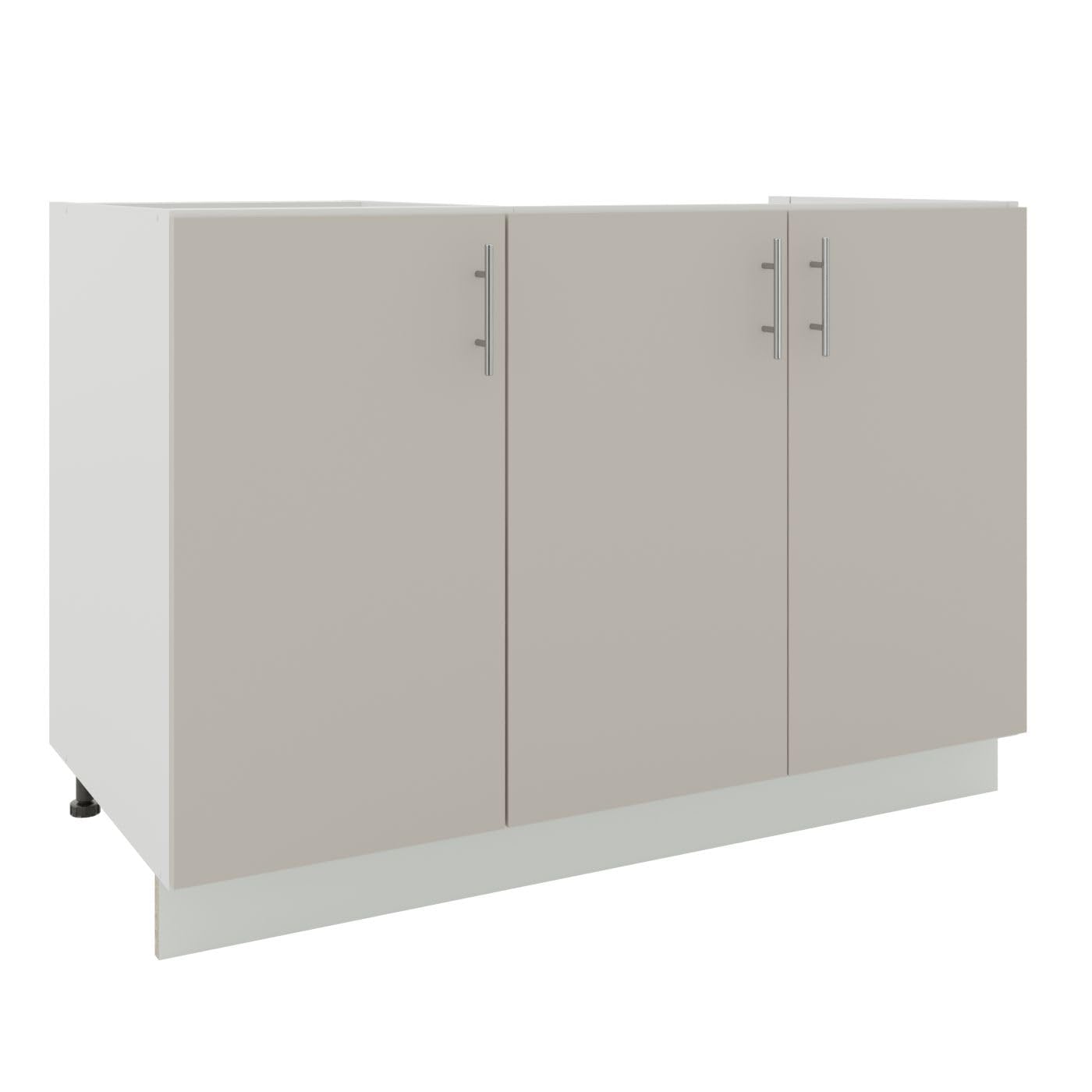 JD Greta Adjustable Kitchen Sink Base Unit - 1200mm - Sink Cabinet with Doors (No Worktop) - Cashmere Matt