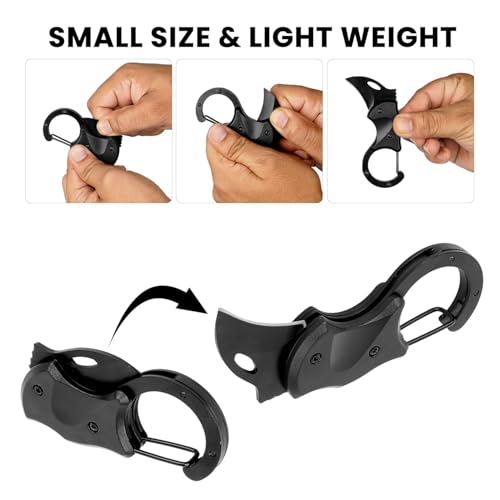 Image of Keychain with Cutter & Safety Strap - Emergency Self Defense Tool for Men | Glass Breaker, Seatbelt Cutter & Tactical Keychain | Everyday Carry Gift Idea for Safety & Travel