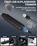 Nasenhaartrimmer Herren und Frauen, USB Wiederaufladbar, Schmerzfreier Ohrhaartrimmer (Schwarz2)
