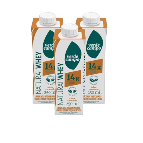 Shake Natural Whey Verde Campo Caramelo 14G - Pack C/3 Und.