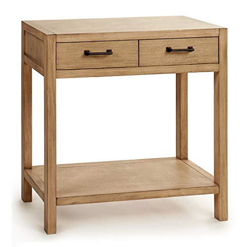 TU TENDENCIA ÚNICA Mesa recibidor y Mesa Auxiliar con 2 cajones.Consola Madera de Pino. Medidas: 72x30x72 cm (Madera)
