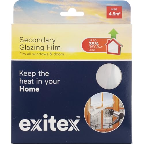 Insulating Film for Windows, Transparent Glazing Film 4.5m2 (3m x 1.5m)