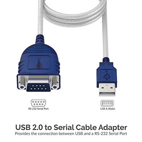 Sabrent USB auf serielles Adapter (75cm) USB auf RS232 seriell Kabel, DB-9 Konverterkabel (9-polig) Prolific Chipsatz kompatibel für Windows, Mac OS X 10.6 und höher, Linux 2.4 et plus (CB-DB9P)