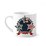 Classification: Tasse DIYthinker USA Président Drapeau Festival de célébration Mini Tasse à café Blanc Poterie Tasse en céramique avec poignée 6 oz Cadeau Multicolor