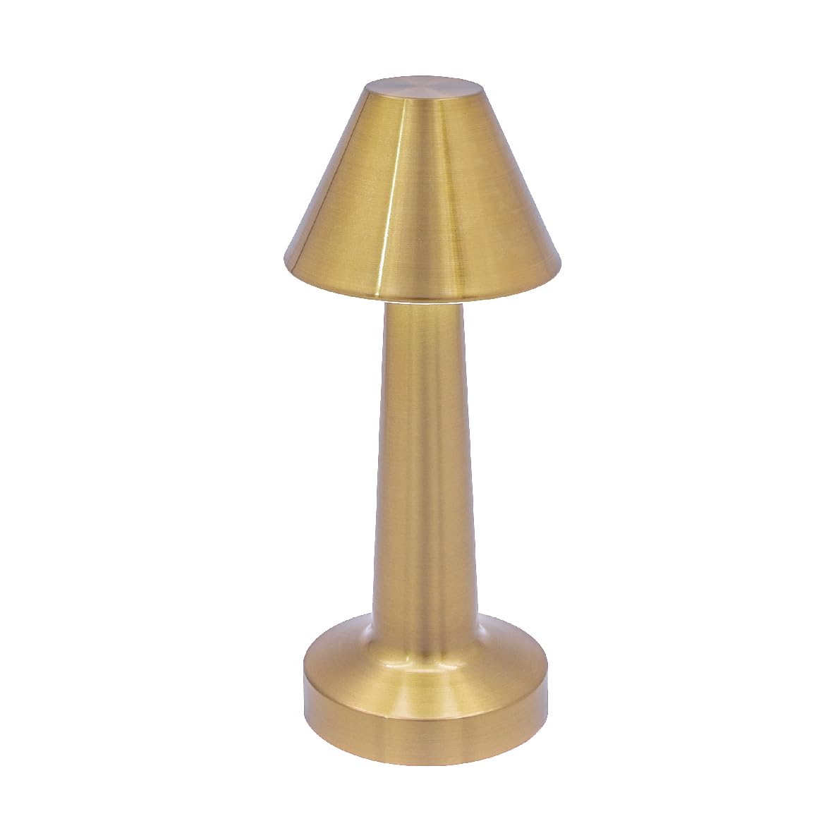 Global Gizmos 66379 LED Table Lamp/USB Rechargeable Bedside Lamp/Warm White Light/Touch Operated Dimming/Brass Colour / 20cm x 9cm โ image 1