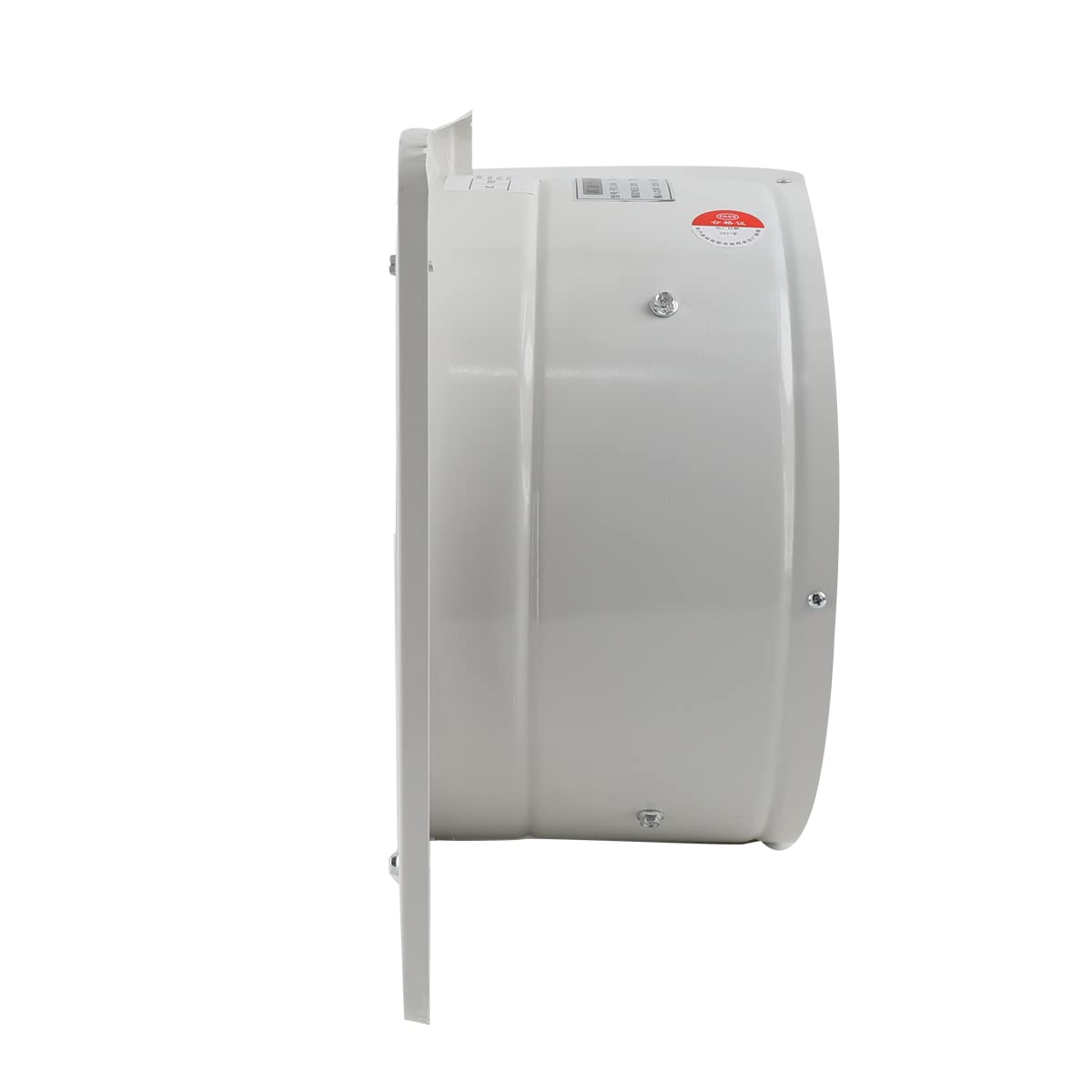 Ventilateur axial 220 V 12" 300 mm Ventilateur axial Ventilateur d'extraction d'air de cuisine Ventilateur mural en métal industriel pour salle de bain garage Pales blanches et rouges 2650 m³/h