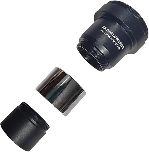 Miniatura 2 de Lente Barlow 2X Doble la ampliación de 1.25 pulgadas totalmente multicapa óptica lente Barlow de metal con rosca M42 interfaz de conexión de cámara
