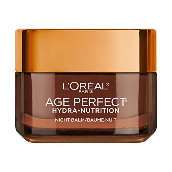 L'Oreal Paris Skincare Age Perfect Hydra Nutrition Ultra Nourishing Honey Night Balm, Face Moisturizer to Comfort, Improve Resilience on Dry Skin, Manuka Honey and Nurturing Oils, 1.7 oz.