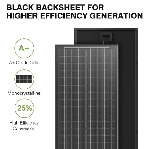 image for WERCHTAY 100 Watt Solar Panel Kit 100 Watt 12 Volt Monocrystalline Sol
