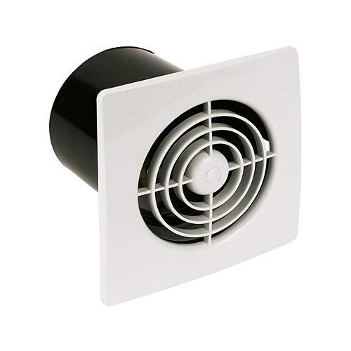 Manrose 4" 100mm Extractor Fan White Chrome Low Profile LP100 Timer or Standard (White S)