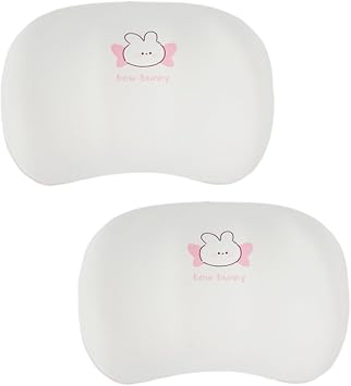 2PCS Car Headrest Pillow, Car Seat Headrest Pillow, Memory Foam Comfortable Neck Support Cushions for Driving, Easy to Install and Washable Look Back Rabbit