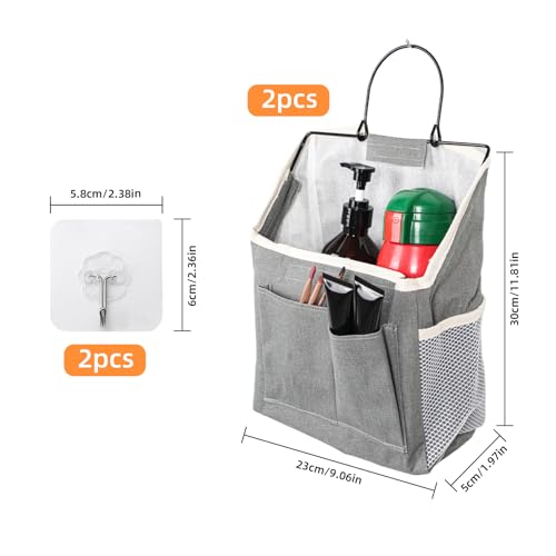 Hängeorganizer 2 Stück faltbar - Wandorganizer & Tür Organizer hängend mit Taschen für Bad, Küche, Camping - Hängende Aufbewahrungstaschen, Körbe und Camping-Organizer
