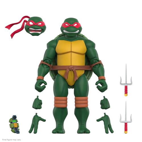 Image of Super7 ULTIMATES! Teenage Mutant Ninja Turtles Raphael - 7 inch TMNT Action Figure with Accessories Classic Cartoon Collectibles and Retro Toys