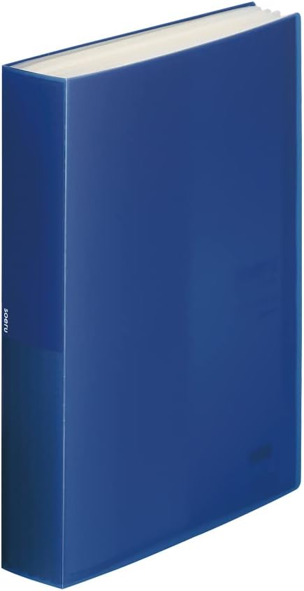 Lihit Lab SOERU N8105-11 Clear Book, A4, 100 Pockets, Indigo Blue