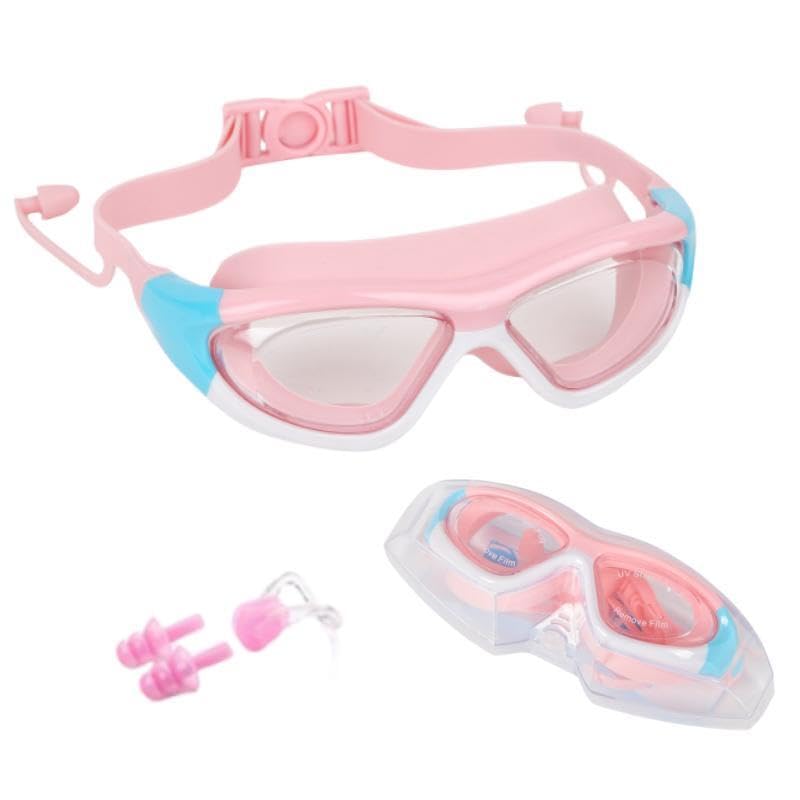 SIMAKARA SIMAKRA Swimming Goggles Kids 4-16 years, Girls and Boys Swimming Goggles for Children Wide Vision Anti Fog