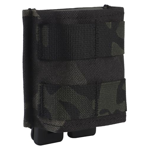 Peminkoo Tactical FAST 5.56 Single Mag Pouch Short Holster Magazine Holder Molle Airsoft Hunting System Accessories Waist Bag (BCP)