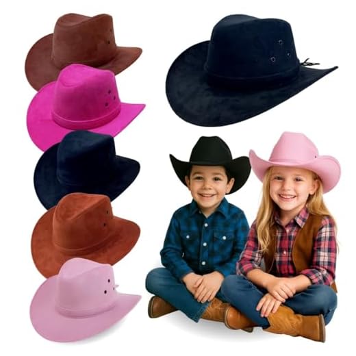 Chapéu Country Infantil Criança Cowboy Festa Junina Rodeio Menino Menina Unissex Peão Boiadeira Camurça Premium MONOLO (Preto)