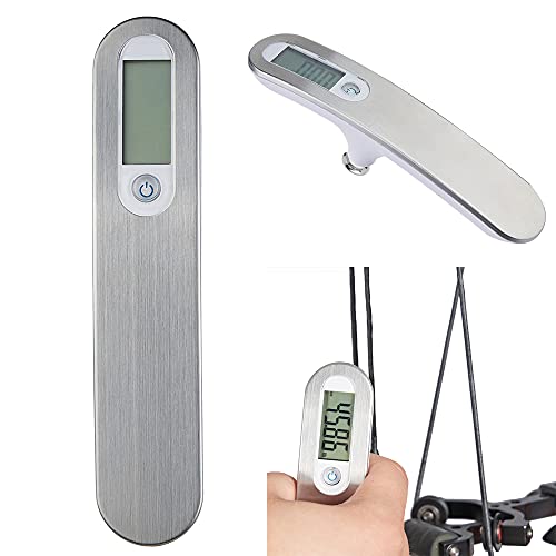 TOPARCHERY Bow Scale with Hook Clear LCD Display 110lb 50kg Hanging Handheld Scale Recurve Compound Bow Tune Scale Peak Weight Hold Weight Portable Multifunctional Digital Scale