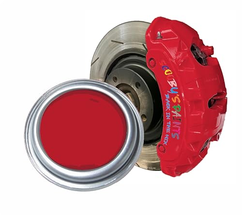 SCOOBYS PAINTS BACK IN THE MIX High Heat Resistant Gloss Brake Caliper Paint Wheel Engine Restore Metal (250Ml Rocket Red)