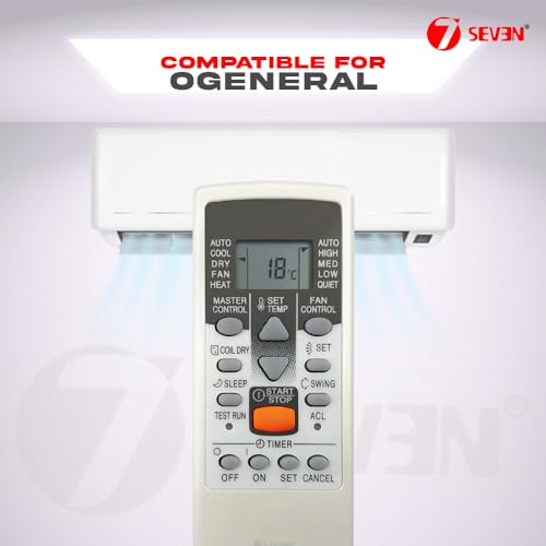 Image of 7SEVEN AR-JE4 Compatible O General AC Remote Control Original Model Suitable for 1 1.5 2 ton Split or Window ac - Match Exactly with Old Model 23S Remote for Better Performance