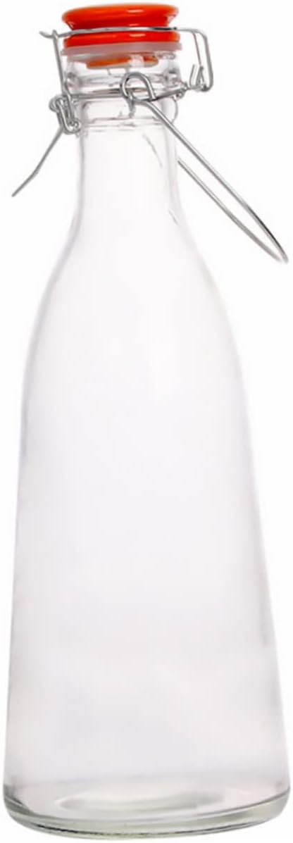 1000ML Airtight Swing Lid Bottle Thickened Glass Brewing Storage Jar Sealed Fruit Fermentation Container for Home Kitchen