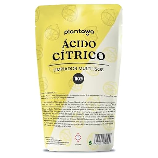 PLANTAWA Ácido Cítrico en Polvo 1 Kg | Acido Citrico para Cocina, Baño y Jardín | 100% Puro y Versátil. Limpiador Multiusos Respetuoso con el Medio Ambiente. | Ya disponible en tu tienda friki favorita! En mundofriki.es!