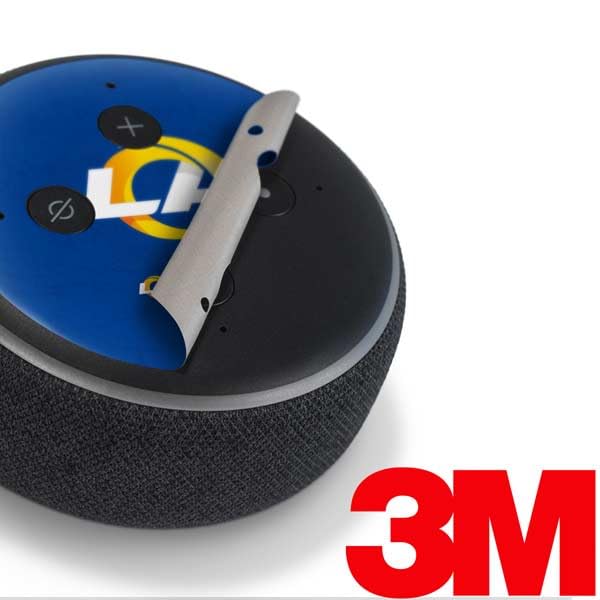 Skinit Decal Audio Skin Compatible with Amazon Echo Dot 3 - Officially Licensed NFL Los Angeles Rams Distressed Design