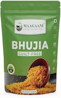 Maagaani Diabetic Baked Bhujia - 200g| India's First Low GI Bhujiya| Roasted Diabetic Snacks| Sugar Free Snack| Gluten Free Diet Food Healthy Snacks| Aloo Bhujia Sev Namkeen mixture