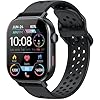 Jugeman Orologio Smartwatch GPS Uomo Donna, 2.06" AMOLED 5ATM Smartwatch con Chiamate, 110+Modalità Smart Watch con Contapassi/Sonno/Cardiofrequenzimetro, Sportivo Fitness Tracker per iOS Androd Nero